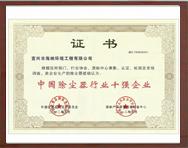 中國除塵器行業(yè)十強企業(yè)